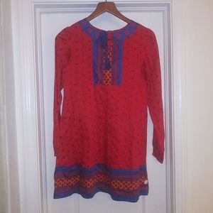 American Girl Beforever Red Long Sleeve Dress